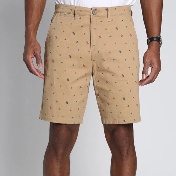Jachs Other - 🆑Printed Stretch Chino Short Dark Khaki Tree Print Size 33